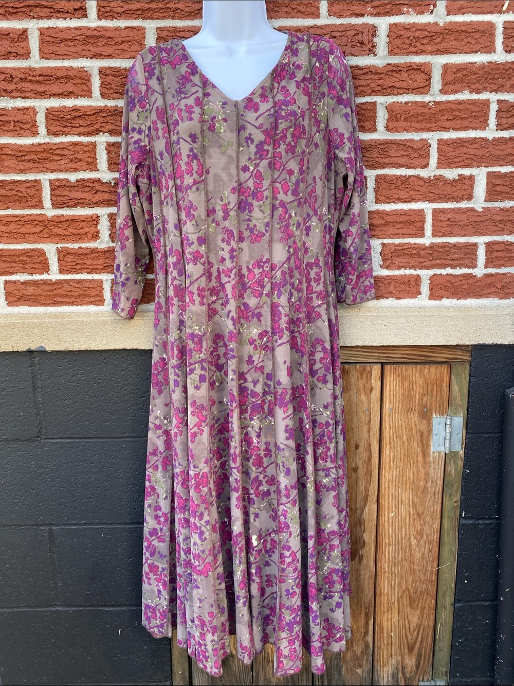 Coldwater Creek Dress Floral Flare Size L